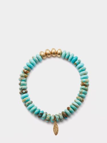 Bracelet en perles turquoise, or et diamants - Jacquie Aiche - Modalova