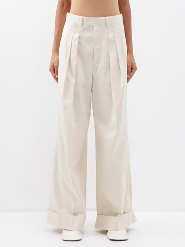 Pantalon en popeline de coton plissé - Lemaire - Modalova