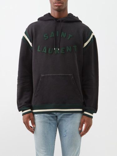 Sweat-shirt en jersey de coton à capuche et logo - Saint Laurent - Modalova