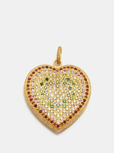 Pendentif en or 18 carats et saphirs Rainbow Heart - Carolina Bucci - Modalova