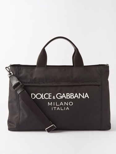 Pochette En Cuir A Logo en Noir – Dolce Gabbana