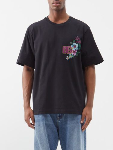 T-shirt en jersey de coton à imprimé hawaïen - Dolce & Gabbana - Modalova