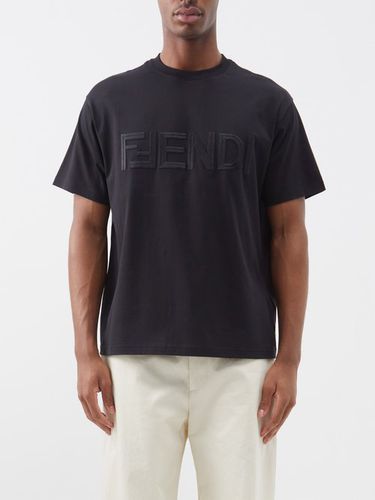 T-shirt en jersey de coton à broderie logo - Fendi - Modalova