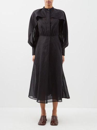 Robe-chemise en voile de coton à cape - Jil Sander - Modalova