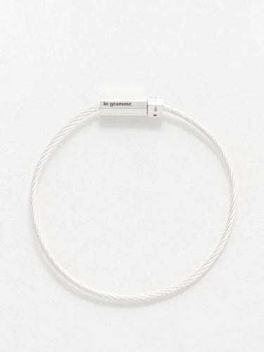 Bracelet câble en argent sterling et saphir 7g - Le Gramme - Modalova
