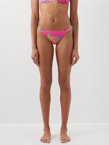 Bas de bikini triangle à imprimé corail - Cynthia Rowley - Modalova