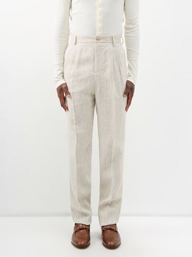 Pantalon en lin plissé - Dolce & Gabbana - Modalova