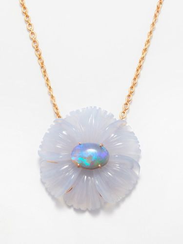 Collier or rose 18 carats et opale fleur tropicale - Irene Neuwirth - Modalova