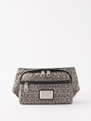 Sac bandoulière en toile à jacquard logo - Dolce & Gabbana - Modalova