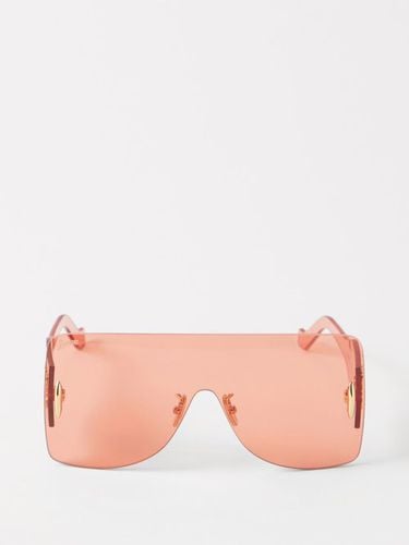 Lunettes de soleil masque oversize à monture plate - LOEWE Eyewear - Modalova