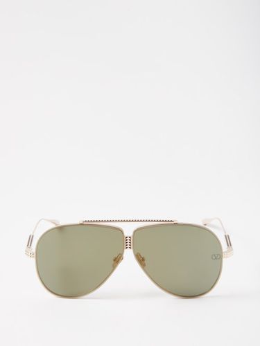 Lunettes de soleil aviateur en titane XVI - Valentino Eyewear - Modalova