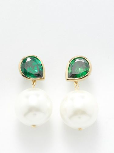 Boucles d'oreilles en vermeil, perles et cristaux - Completedworks - Modalova