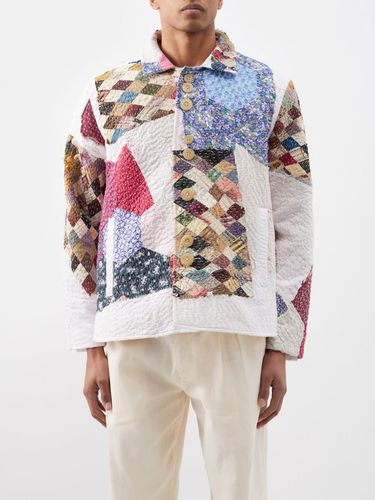 Veste patchwork en lin et coton Roy - By Walid - Modalova