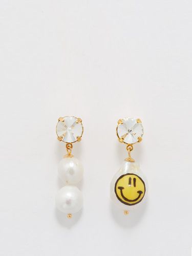 Boucles d'oreilles plaquées or, perles et cristal - Joolz by Martha Calvo - Modalova