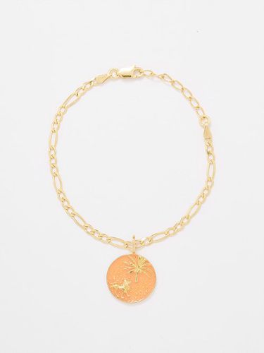 Bracelet en plaqué or et émail Circe's Lion - Hermina Athens - Modalova