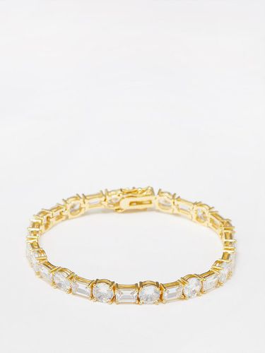 Bracelet chaîne en plaqué or et zircon cubique - Fallon - Modalova