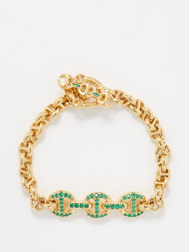 Bracelet en or 18 carats et émeraude ID Tri Link - Hoorsenbuhs - Modalova