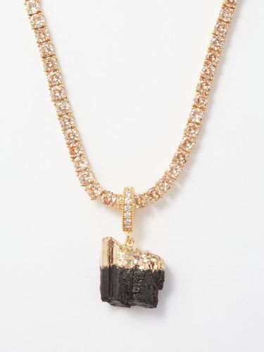 Collier plaqué or 18 carats, cristal, tourmaline - Crystal Haze - Modalova