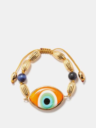 Bracelet en plaqué or 24 carats et agate Evil Eye - Tohum - Modalova