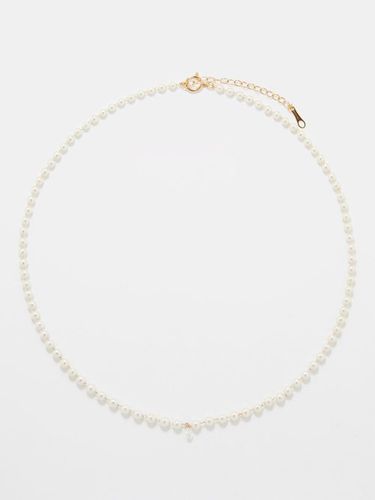 Collier en or 14 carats, diamants et perles - Mizuki - Modalova