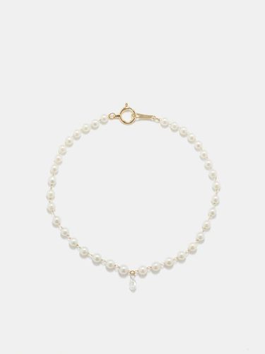 Bracelet en or 14 carats, diamants et perles - Mizuki - Modalova