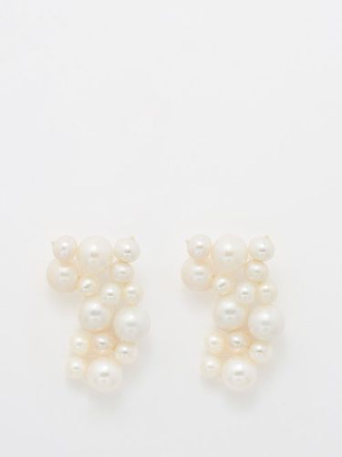 Boucles d'oreille en plaqué or 14 carats et perles - Completedworks - Modalova