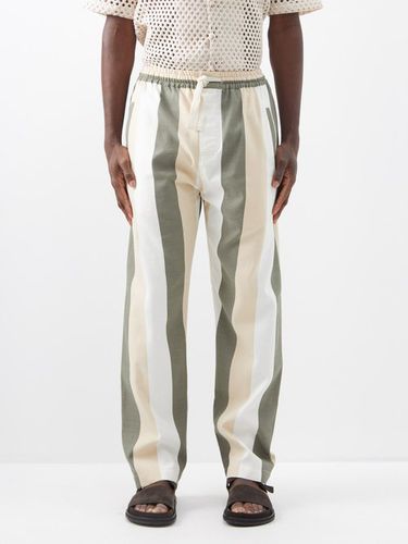 Pantalon en coton à rayures et cordon coulissant - Marrakshi Life - Modalova