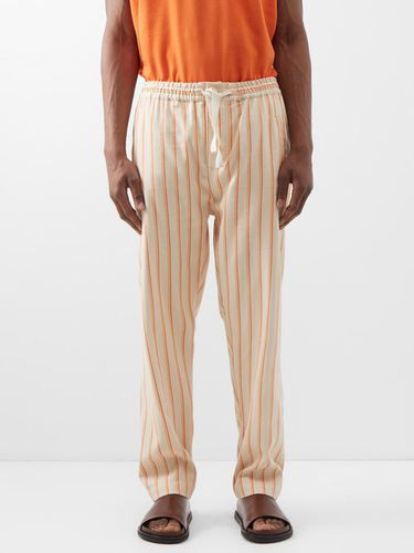 Pantalon rayé en coton à cordon coulissant - Marrakshi Life - Modalova