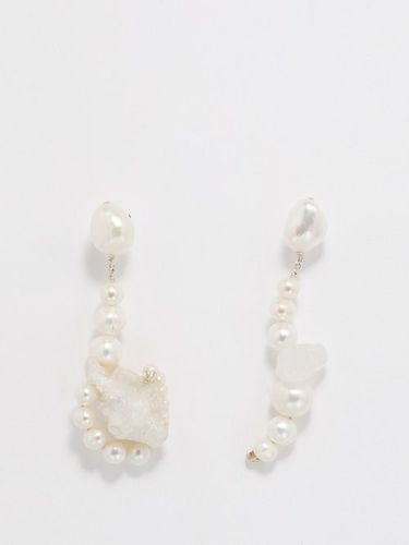 Boucles d'oreilles argent, perles, quartz Crystal - Anita Berisha - Modalova