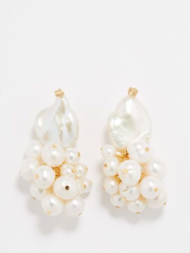 Boucles d'oreilles en or rempli et perles Cluster - Anita Berisha - Modalova