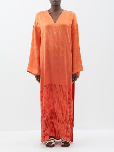 Robe longue en soie à teinture shibori Leto - Delos - Modalova