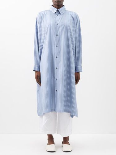 Robe-chemise midi rayée en coton biologique - Eskandar - Modalova