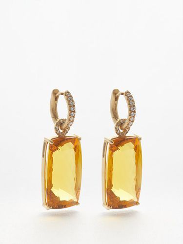 Boucles d'oreilles en or, héliodore et diamants - Irene Neuwirth - Modalova