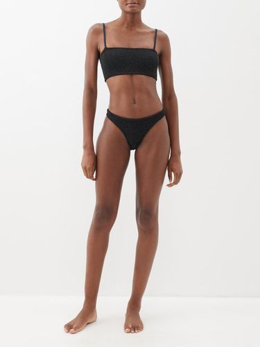 Bikini taille haute en maille froissée métallisée Gigi - Hunza G - Modalova