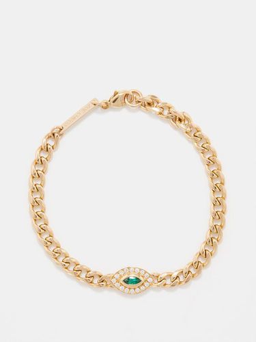 Bracelet en or 14 carats, diamants et émeraude ail - Zoë Chicco - Modalova