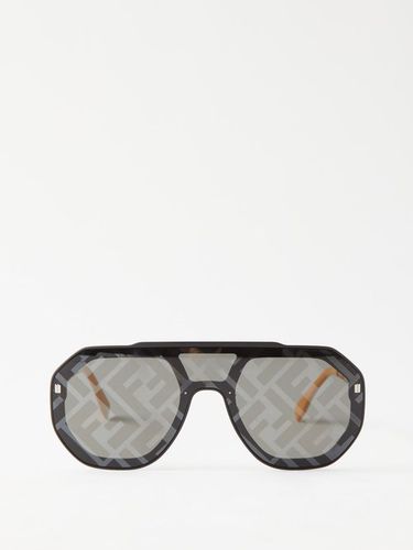 Lunettes de soleil masque aviateur à imprimé FF - Fendi Eyewear - Modalova