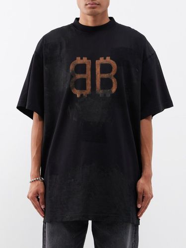 T-shirt oversize en jersey de coton Crypto - Balenciaga - Modalova