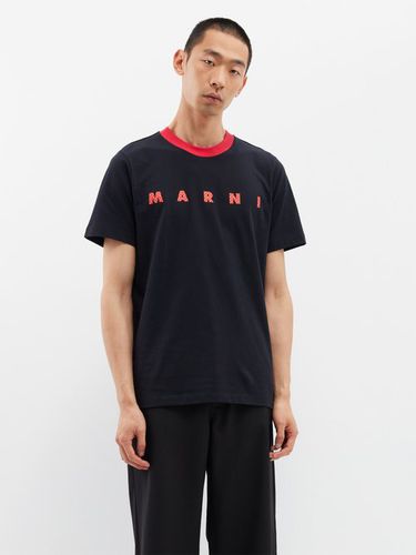 T-shirt en coton à imprimé logo - Marni - Modalova