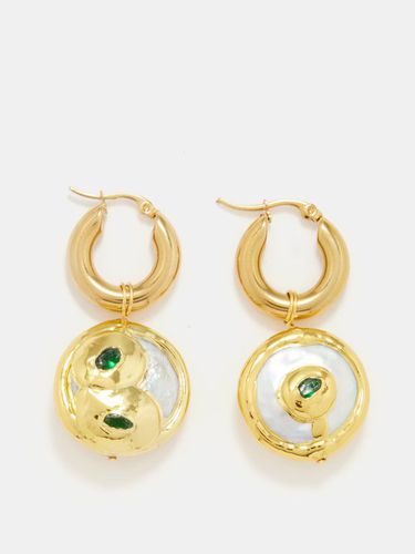 Boucles d'oreille en plaqué or et perle Ezra - By Alona - Modalova