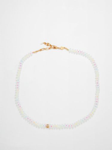 Collier en plaqué or 18 carats, perles de verres et d'opalite Ice Ice - Anni Lu - Modalova