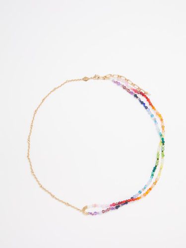 Collier en plaqué or 18 carats à perles Double Rainbow - Anni Lu - Modalova