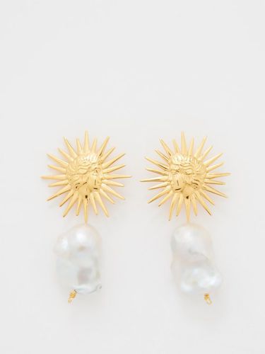 Boucles d'oreille à perles Golden Sun - Hermina Athens - Modalova