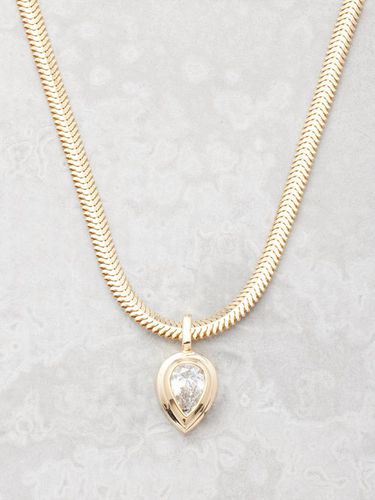Collier serpentine en or 14 carats et diamant - Zoë Chicco - Modalova