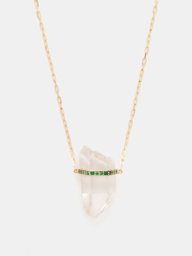 Collier en or 14 carats, quartz et émeraude - Jia Jia - Modalova