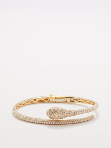 Bracelet en or, émeraude et diamant Snake Coil - Anita Ko - Modalova