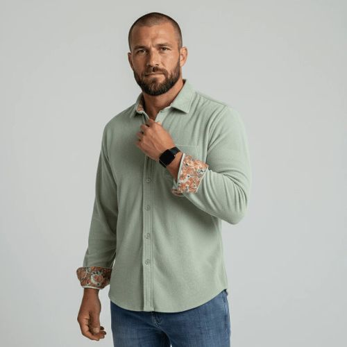 Chemise vert clair en tissu éponge - BLACKS LEGEND - Modalova