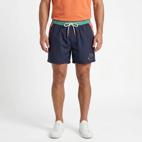 Short de bain tricolore marine/orange/vert - BLACKS LEGEND - Modalova