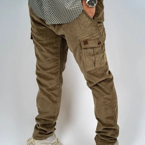 Pantalon cargo kaki en velours - BLACKS LEGEND - Modalova