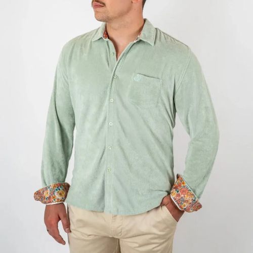 Chemise vert clair en tissu éponge - BLACKS LEGEND - Modalova