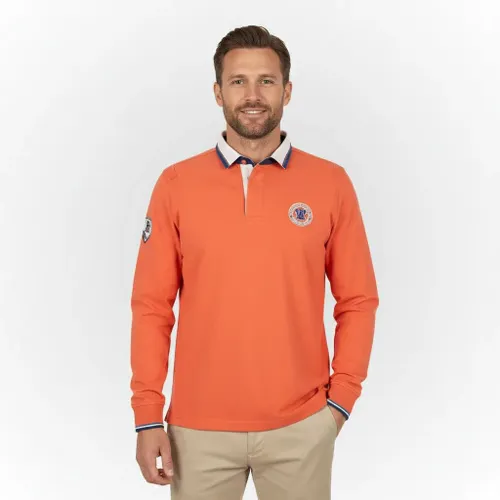 Polo ml orange jersey peau de pêche - BLACKS LEGEND - Modalova